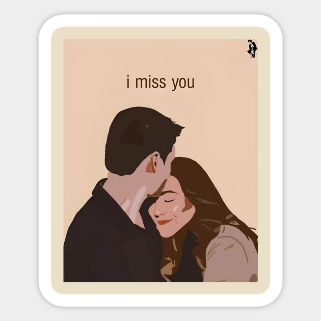 I miss you Love Sticker TeePublic